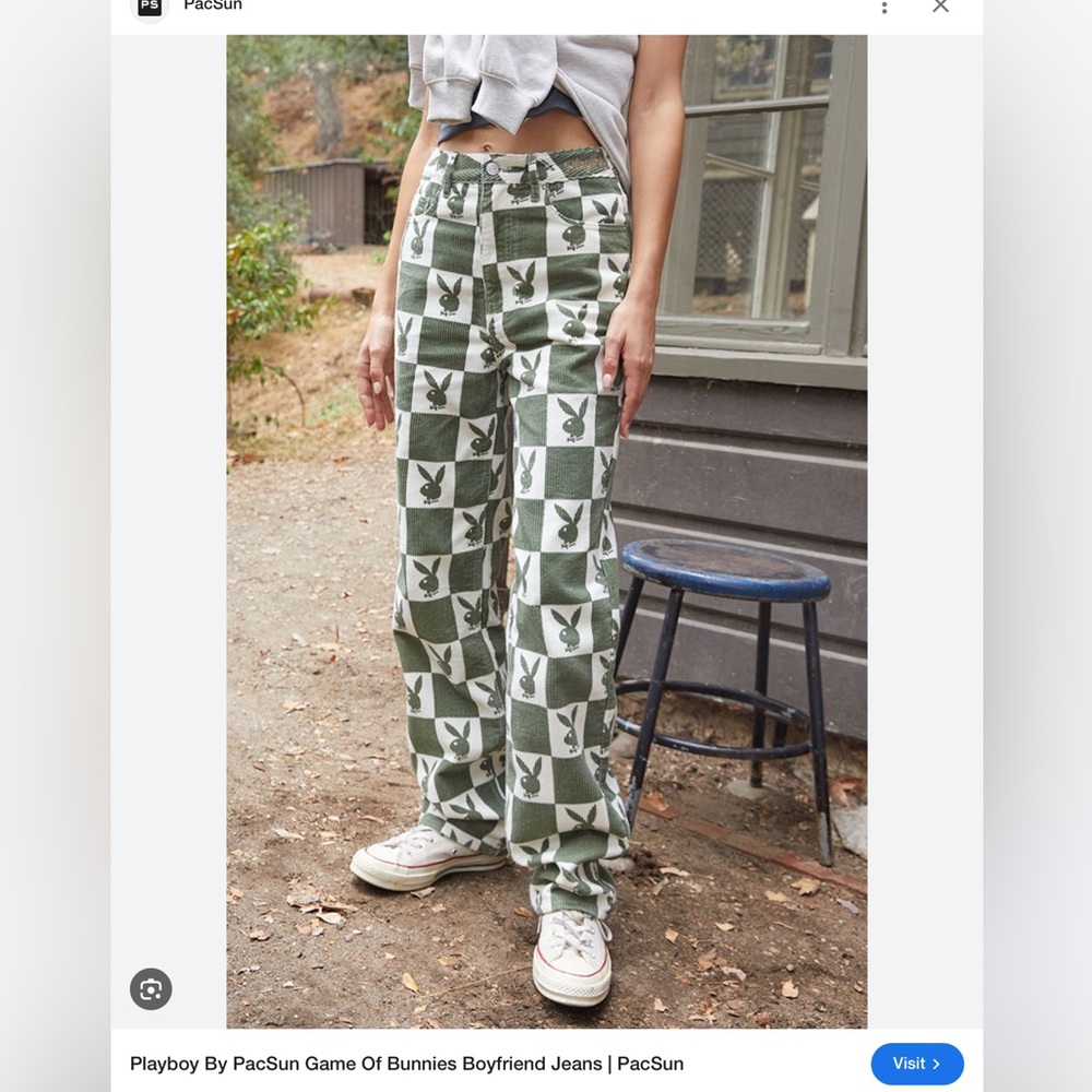 Playboy x Pacsun Collab - Games of Bunnies Checkered Pant